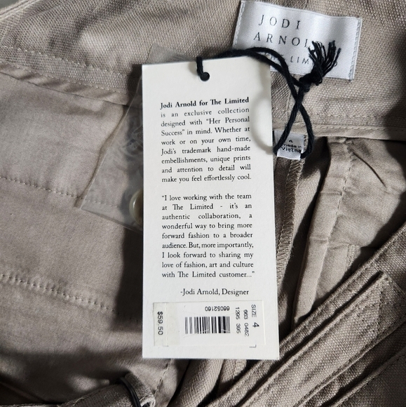 Jodi Arnold x The Limited High Rise Pleated Linen Blend Shorts-Size 4 (NWT) - Picture 9 of 9